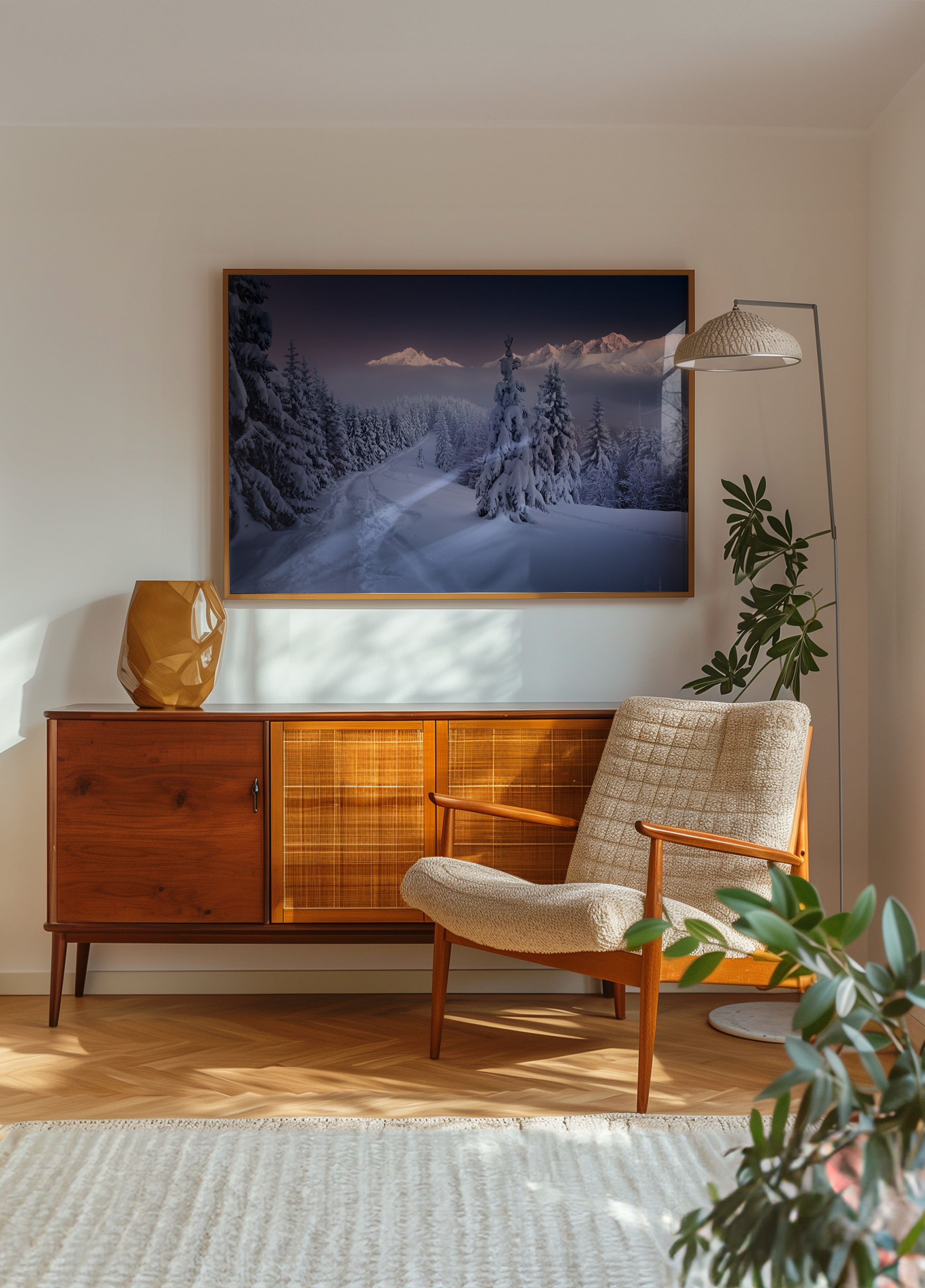 Talvimetsän vuoristopolku