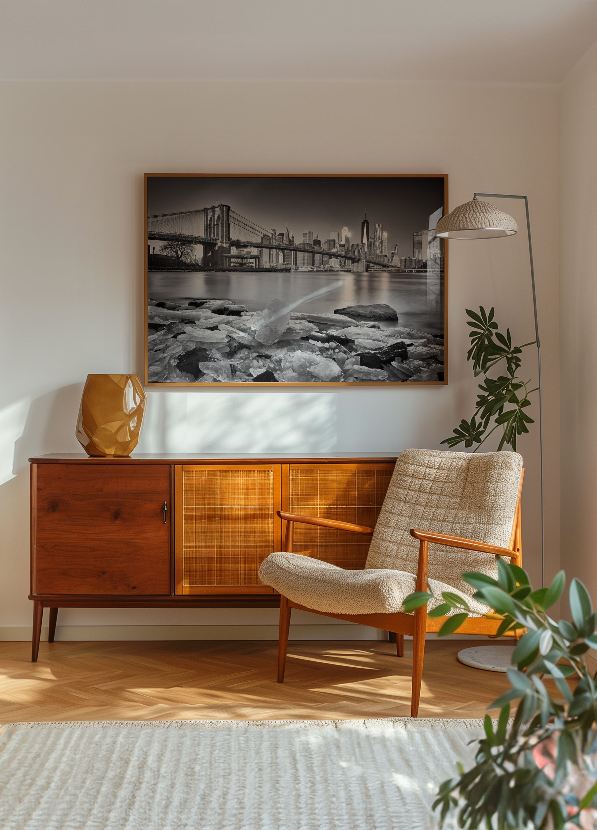 Brooklyn Bridgen talvinäkymä