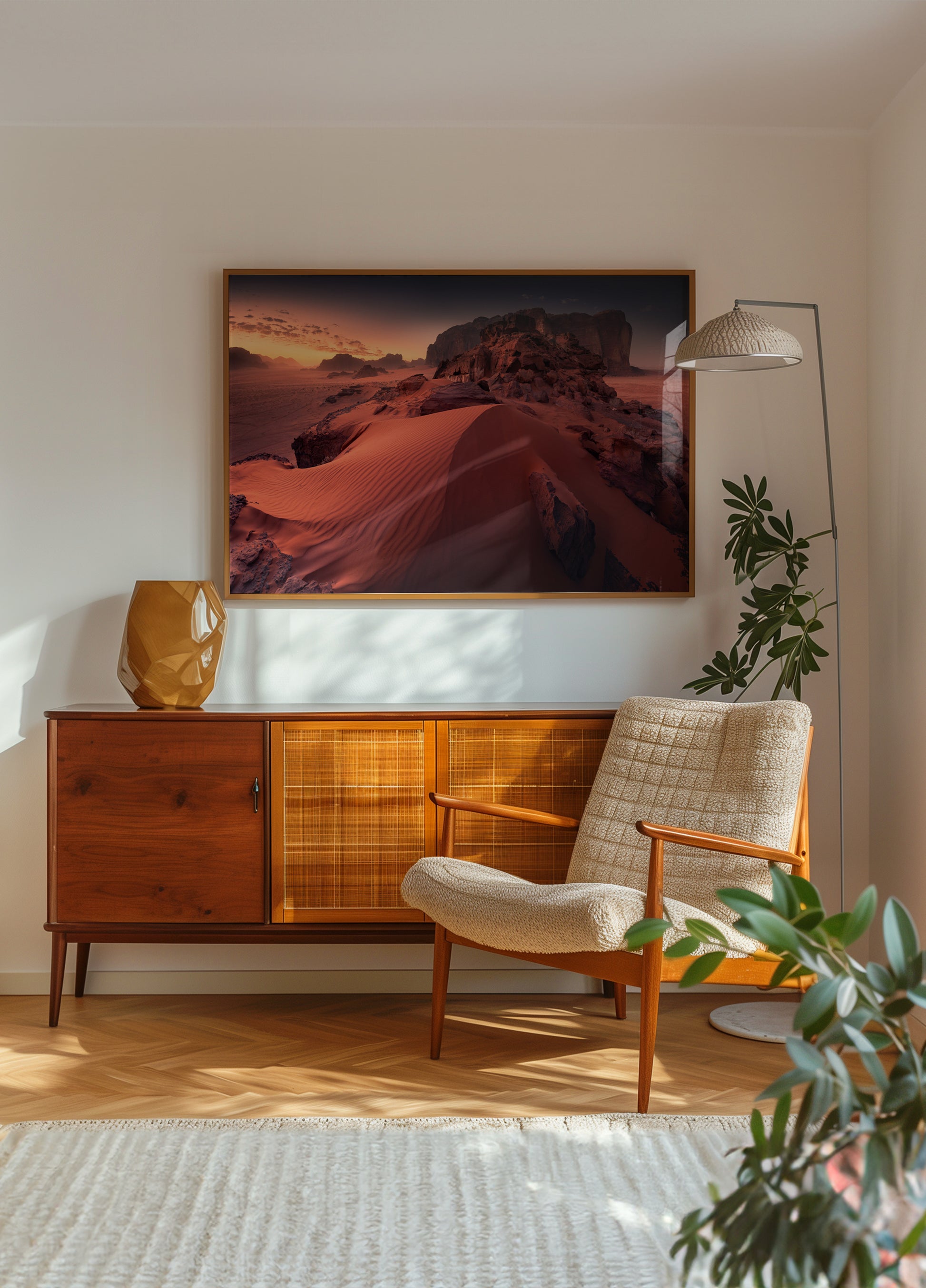 Punaisen aavikon auringonlasku