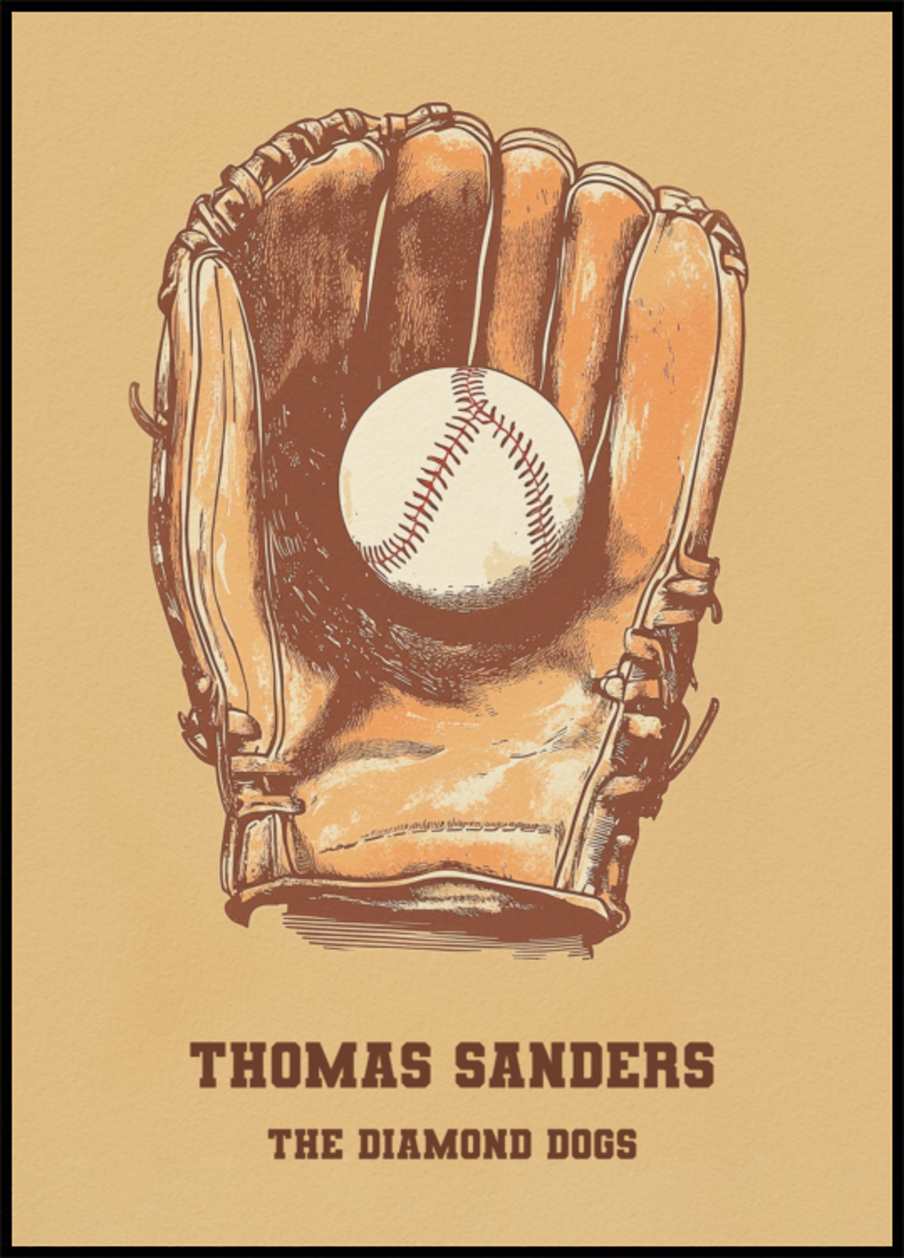 Vintage baseball-käsine ja pallojuliste