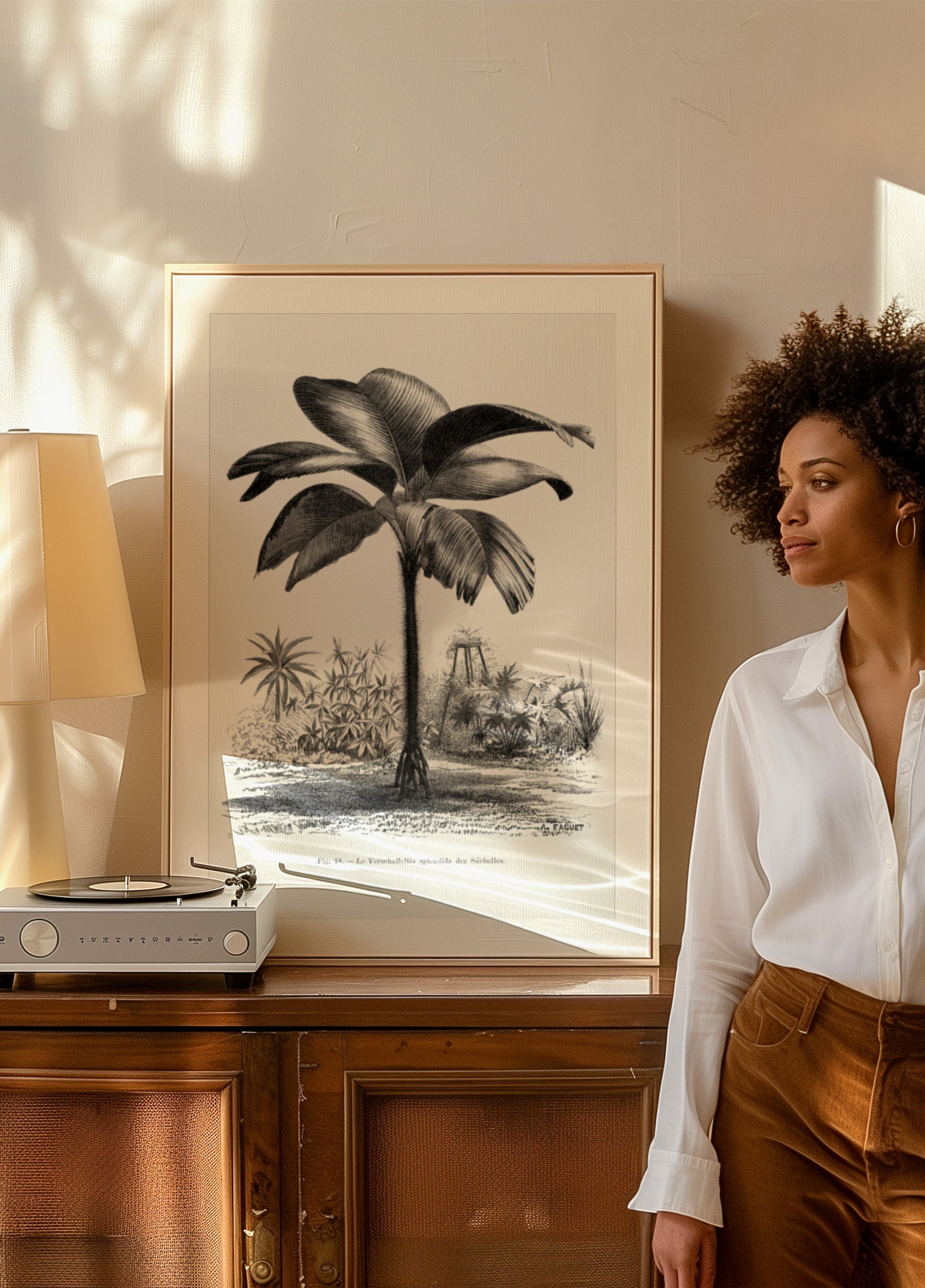 Vintage Palm Tree Piirustus Iii