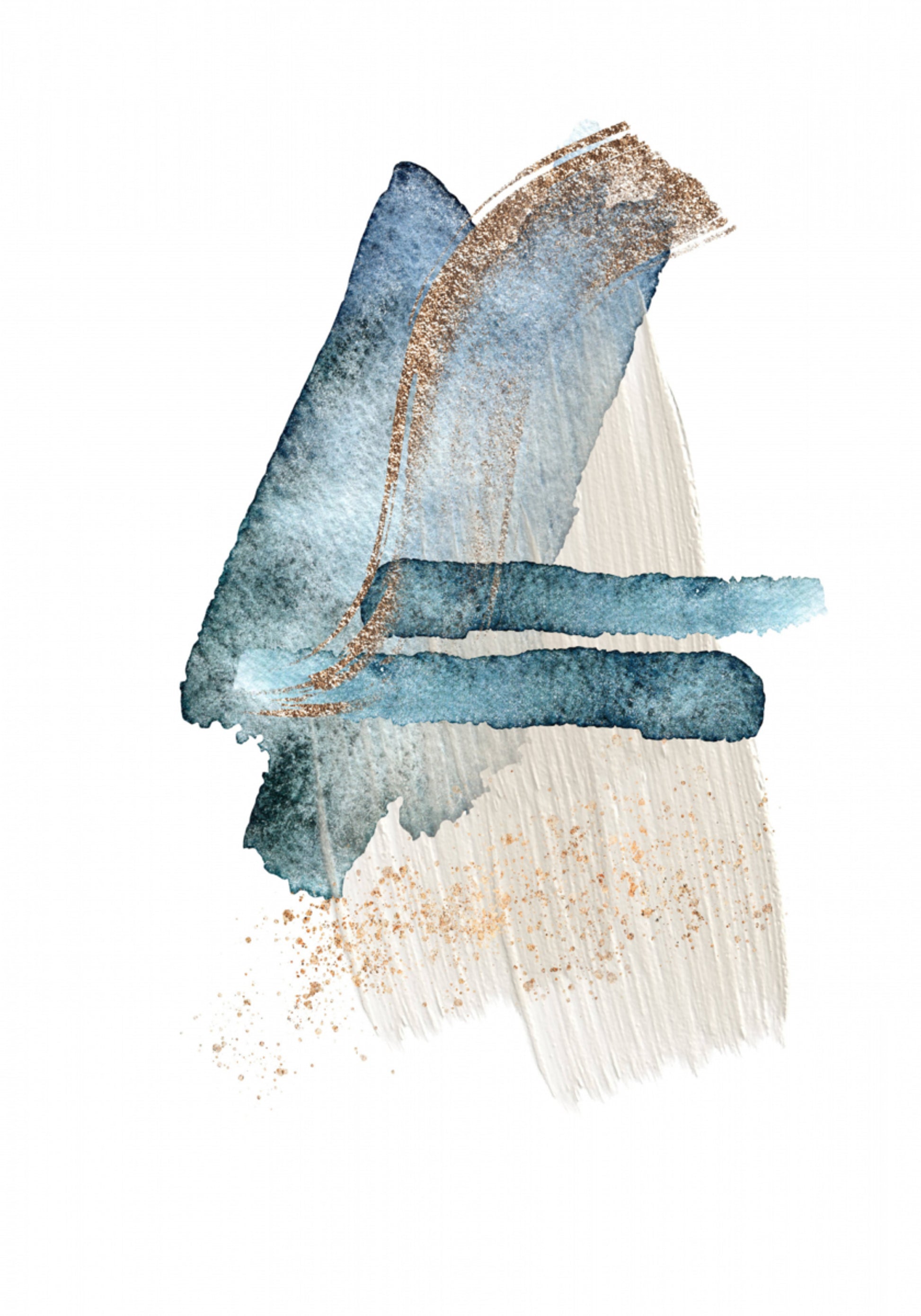 Modernit Blue Gold Strokes
