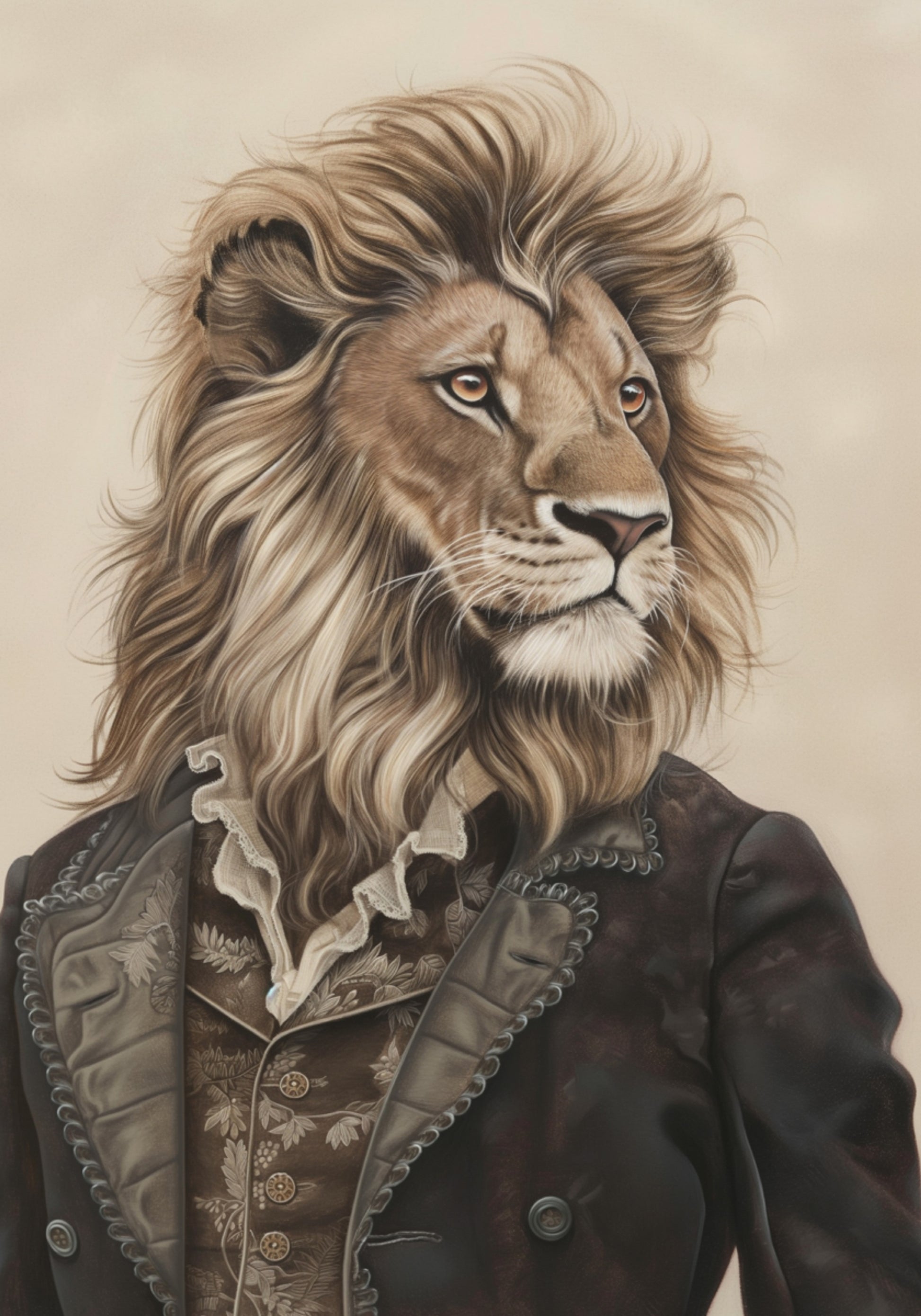 Sir Lion vintage-vaatteissa