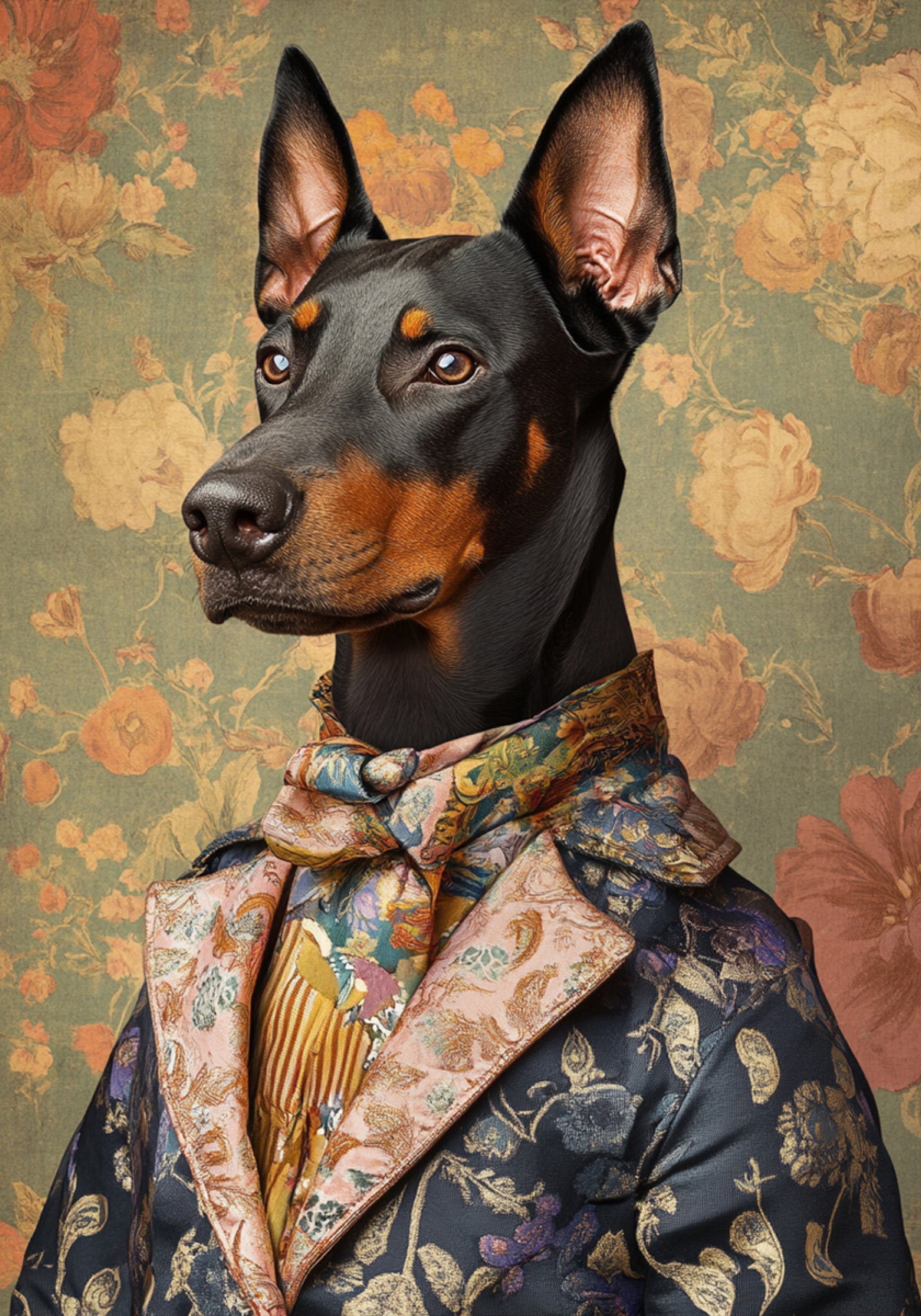 Taitava doberman-herrasmies