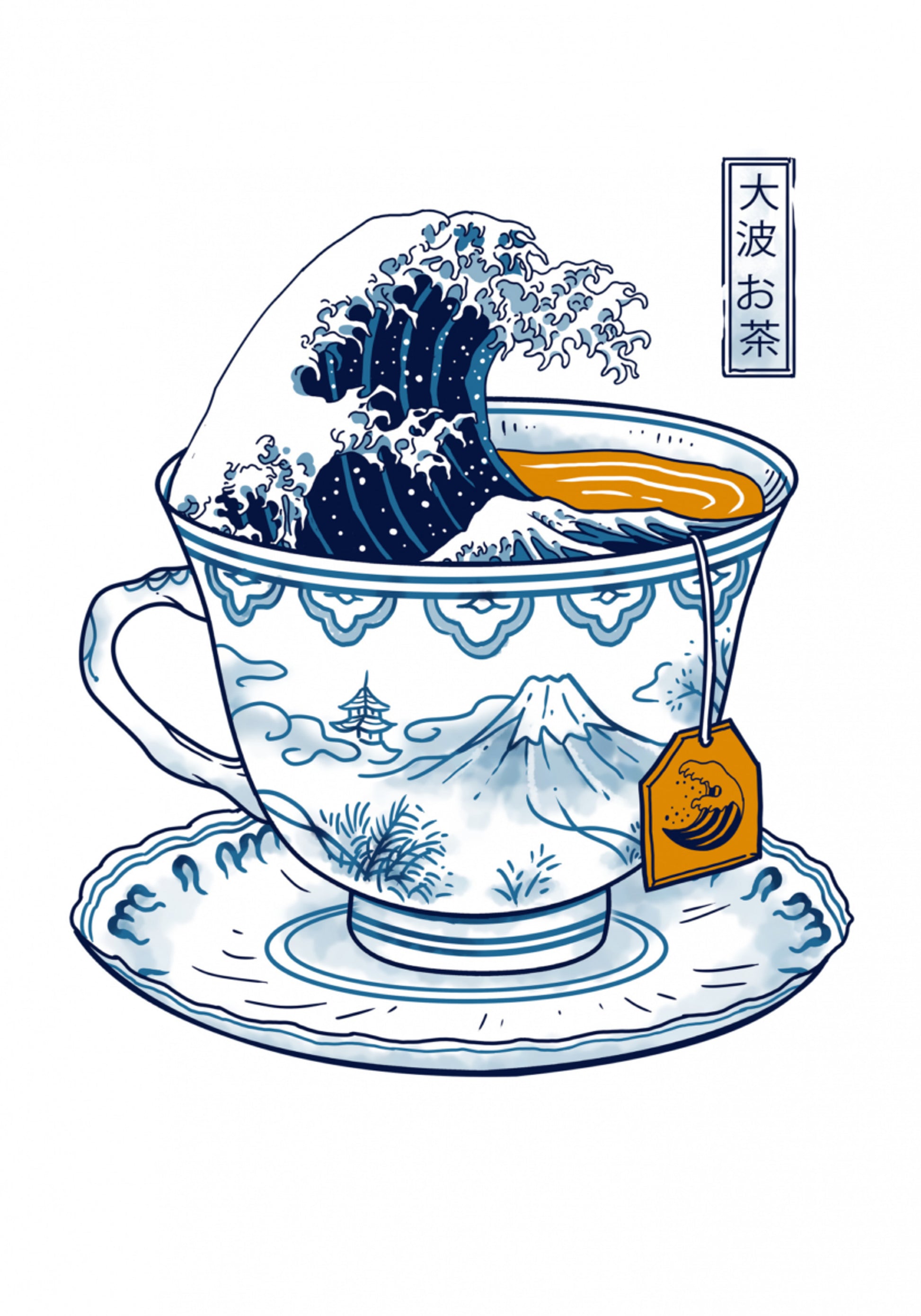 Upea Kanagawa-tee