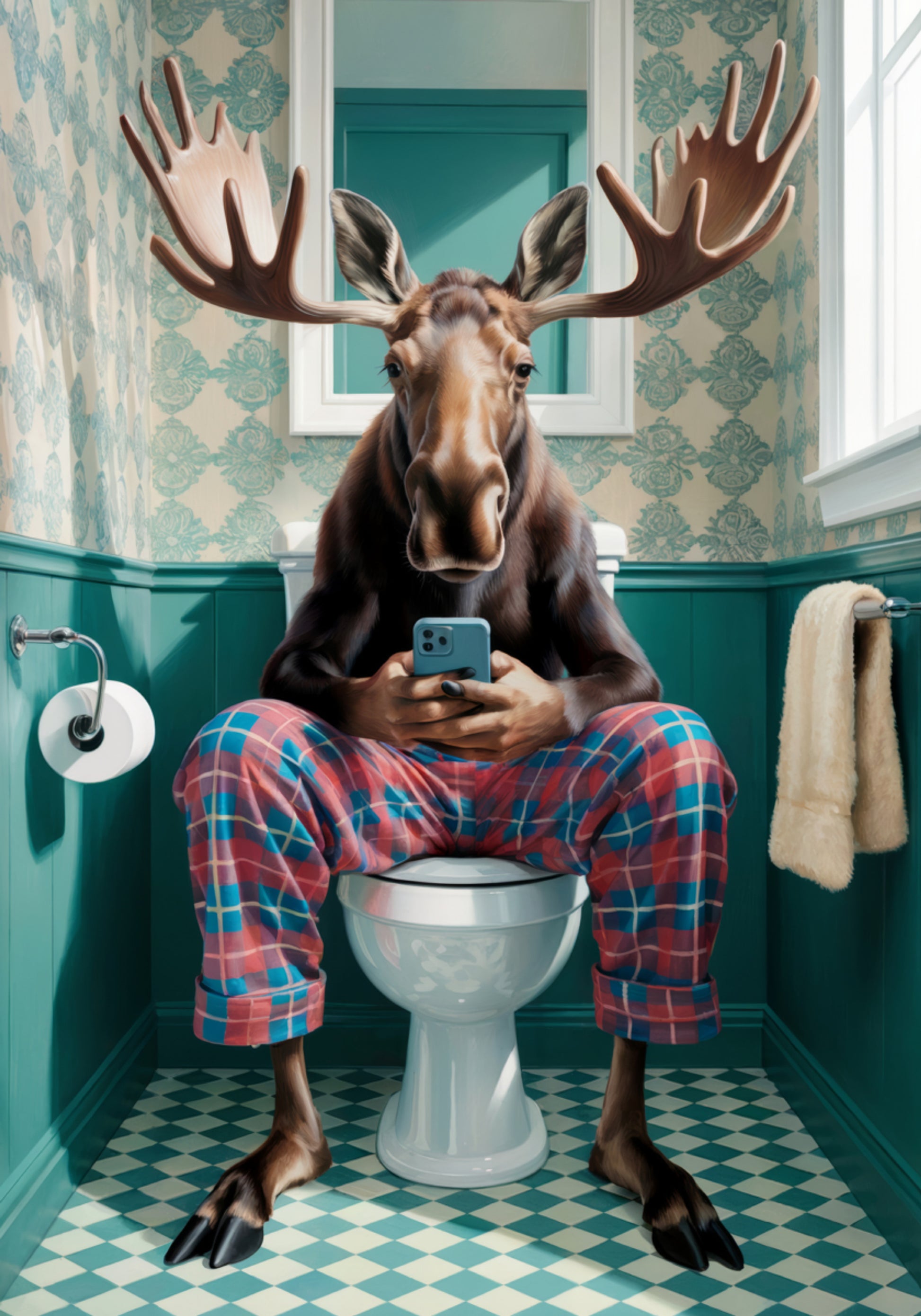 Pyjama Moose -kylpyhuone